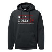 Funny Dolly And Reba 2024 Design Performance Fleece Hoodie