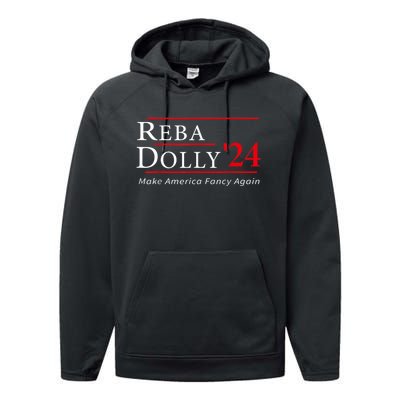 Funny Dolly And Reba 2024 Design Performance Fleece Hoodie