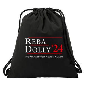 Funny Dolly And Reba 2024 Design Drawstring Bag