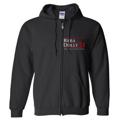 Funny Dolly And Reba 2024 Design Full Zip Hoodie