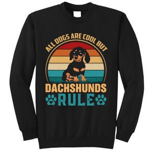 Funny Dachsh All Dogs Are Cool Dachshunds Rule Sweatshirt