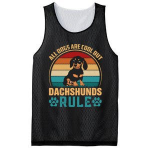 Funny Dachsh All Dogs Are Cool Dachshunds Rule Mesh Reversible Basketball Jersey Tank