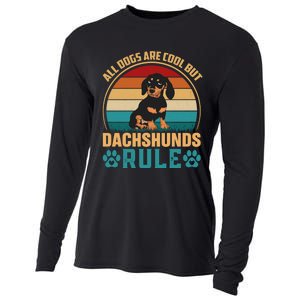 Funny Dachsh All Dogs Are Cool Dachshunds Rule Cooling Performance Long Sleeve Crew