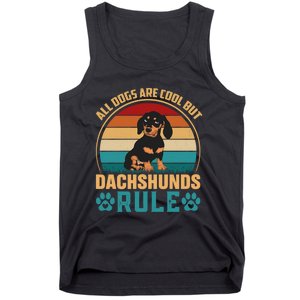 Funny Dachsh All Dogs Are Cool Dachshunds Rule Tank Top