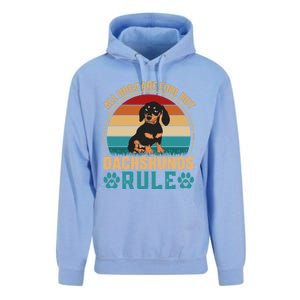 Funny Dachsh All Dogs Are Cool Dachshunds Rule Unisex Surf Hoodie