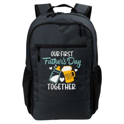 Funny Dad And Son Our First Fathers Day Together Daily Commute Backpack