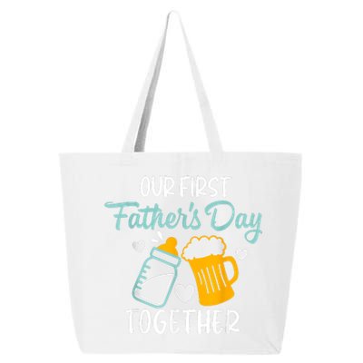 Funny Dad And Son Our First Fathers Day Together 25L Jumbo Tote