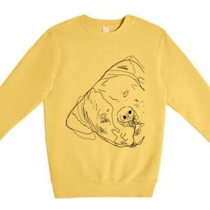 Funny Dog American Bulldog Premium Crewneck Sweatshirt