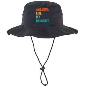 Funny Dad Awesome Like My Daughter Fathers Day Family Humor Legacy Cool Fit Booney Bucket Hat