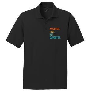 Funny Dad Awesome Like My Daughter Fathers Day Family Humor PosiCharge RacerMesh Polo