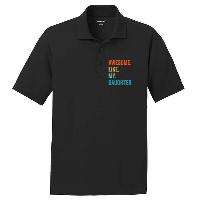 Funny Dad Awesome Like My Daughter Fathers Day Family Humor PosiCharge RacerMesh Polo