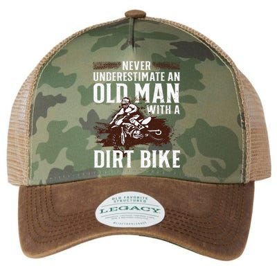 Funny Dirt Bike Art For Dirtbike Lover Men Grandpa Motorbike Legacy Tie Dye Trucker Hat