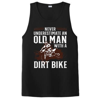 Funny Dirt Bike Art For Dirtbike Lover Men Grandpa Motorbike PosiCharge Competitor Tank