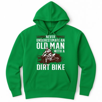 Funny Dirt Bike Art For Dirtbike Lover Men Grandpa Motorbike Hoodie