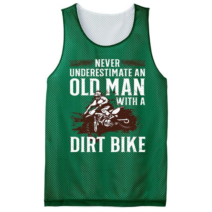 Funny Dirt Bike Art For Dirtbike Lover Men Grandpa Motorbike Mesh Reversible Basketball Jersey Tank