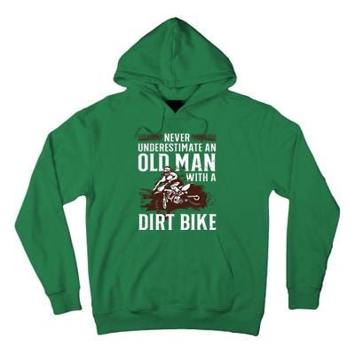 Funny Dirt Bike Art For Dirtbike Lover Men Grandpa Motorbike Tall Hoodie