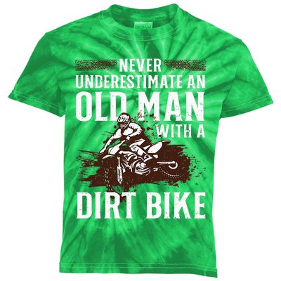 Funny Dirt Bike Art For Dirtbike Lover Men Grandpa Motorbike Kids Tie-Dye T-Shirt