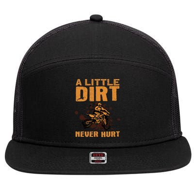 Funny Dirt Bike For Men Women Kids Motocross Dirtbike Lover 7 Panel Mesh Trucker Snapback Hat