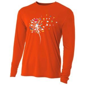 Funny Dandelion Books Gift For Reading Lover Gift Cooling Performance Long Sleeve Crew