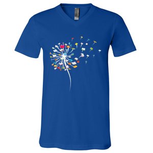 Funny Dandelion Books Gift For Reading Lover Gift V-Neck T-Shirt