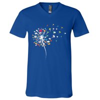 Funny Dandelion Books Gift For Reading Lover Gift V-Neck T-Shirt