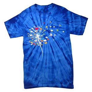 Funny Dandelion Books Gift For Reading Lover Gift Tie-Dye T-Shirt