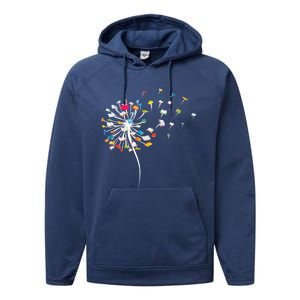 Funny Dandelion Books Gift For Reading Lover Gift Performance Fleece Hoodie