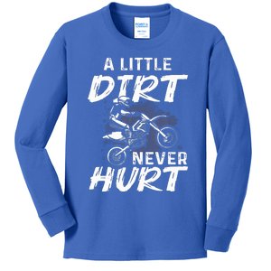 Funny Dirt Bike Art For  Motocross Biker Motorcycle  Kids Long Sleeve Shirt