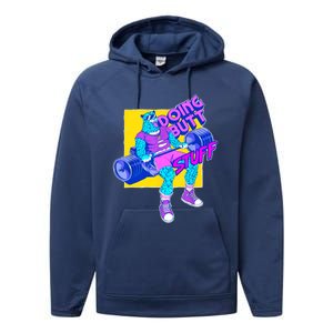 Funny Doing Butt Stuff Workout Bodybuilding Fitness Gym Performance Fleece Hoodie