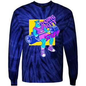 Funny Doing Butt Stuff Workout Bodybuilding Fitness Gym Tie-Dye Long Sleeve Shirt