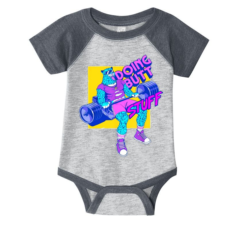 Funny Doing Butt Stuff Workout Bodybuilding Fitness Gym Infant Baby Jersey Bodysuit