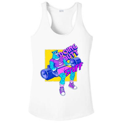 Funny Doing Butt Stuff Workout Bodybuilding Fitness Gym Ladies PosiCharge Competitor Racerback Tank