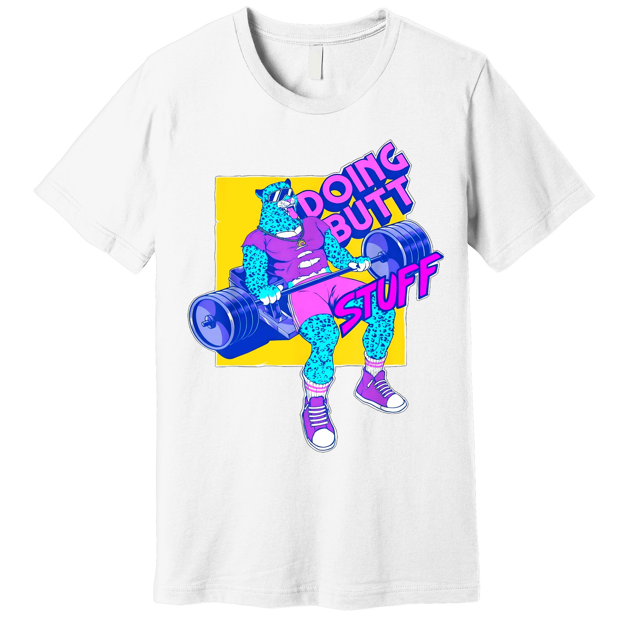 Funny Doing Butt Stuff Workout Bodybuilding Fitness Gym Premium T-Shirt
