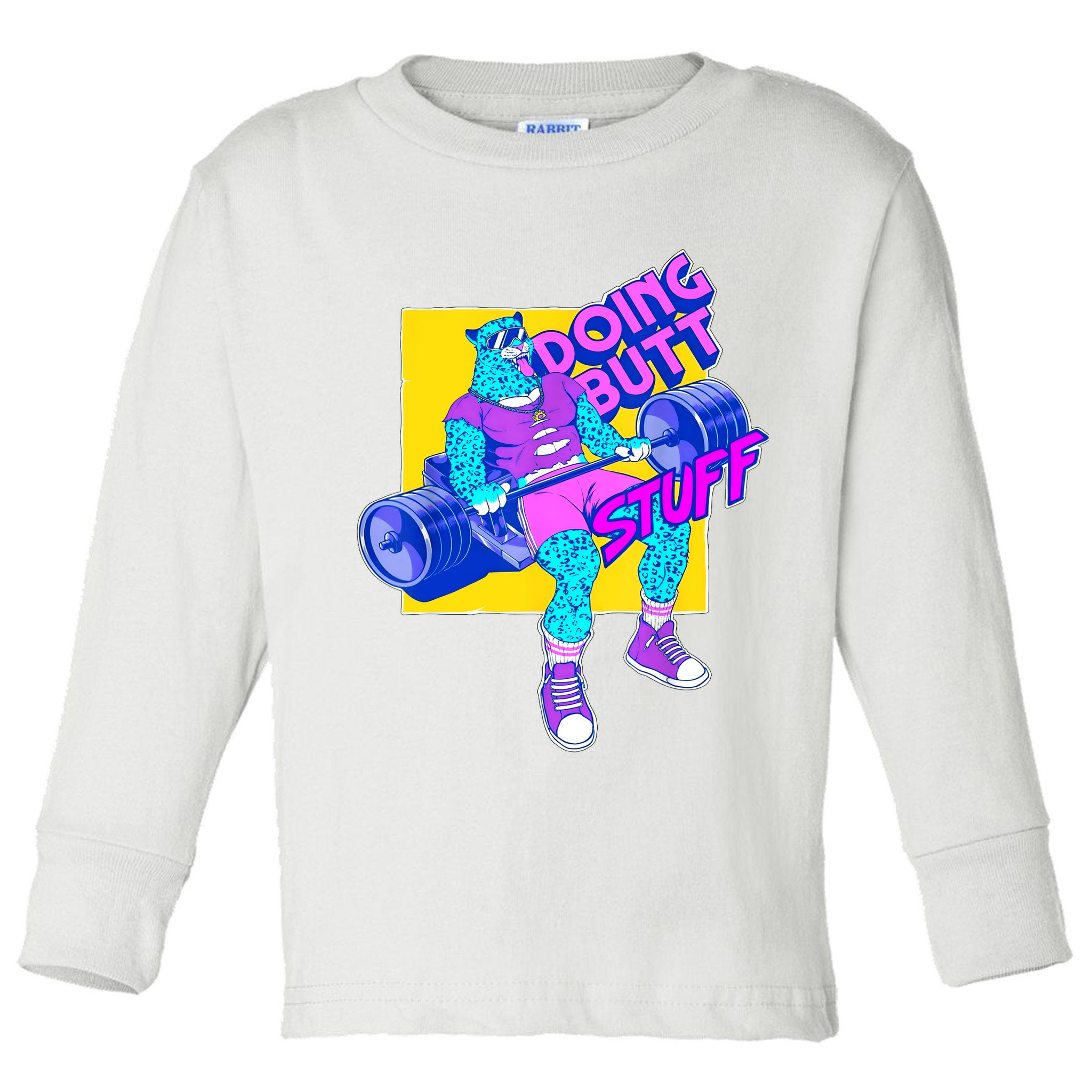 Funny Doing Butt Stuff Workout Bodybuilding Fitness Gym Toddler Long Sleeve Shirt
