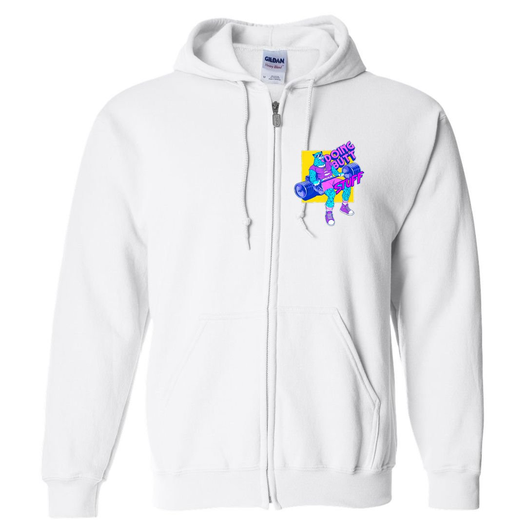 Funny Doing Butt Stuff Workout Bodybuilding Fitness Gym Full Zip Hoodie