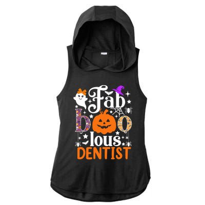 Faboolous Dentisgift Boo Dental Hygienist Halloween Cool Gift Ladies PosiCharge Tri-Blend Wicking Draft Hoodie Tank