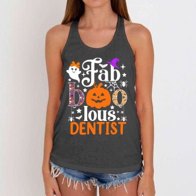 Faboolous Dentisgift Boo Dental Hygienist Halloween Cool Gift Women's Knotted Racerback Tank