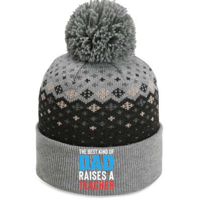 Father's Day Best Dad Raises A Teacher Essential Gift The Baniff Cuffed Pom Beanie