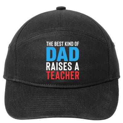 Father's Day Best Dad Raises A Teacher Essential Gift 7-Panel Snapback Hat