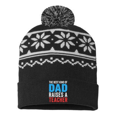 Father's Day Best Dad Raises A Teacher Essential Gift USA-Made Snowflake Beanie