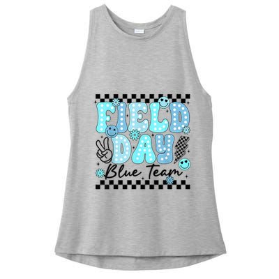 Field Day Blue Team Color Field Trip Team Game Competition Ladies PosiCharge Tri-Blend Wicking Tank