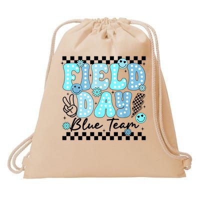 Field Day Blue Team Color Field Trip Team Game Competition Drawstring Bag