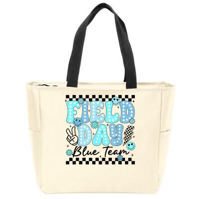 Field Day Blue Team Color Field Trip Team Game Competition Zip Tote Bag