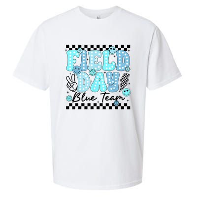 Field Day Blue Team Color Field Trip Team Game Competition Sueded Cloud Jersey T-Shirt