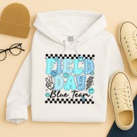 Field Day Blue Team Color Field Trip Team Game Competition Hoodie