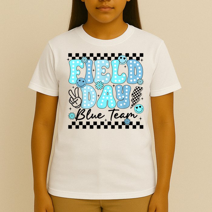 Field Day Blue Team Color Field Trip Team Game Competition T-Shirt