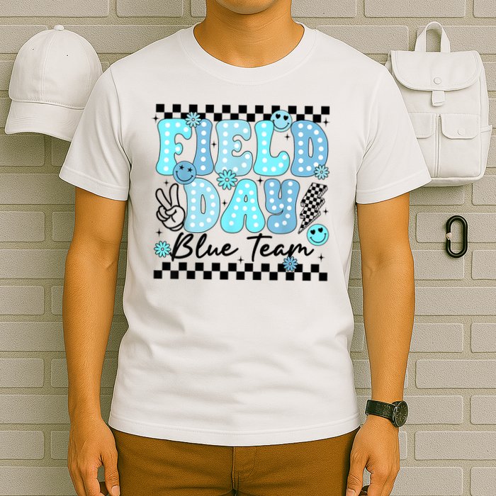 Field Day Blue Team Color Field Trip Team Game Competition T-Shirt