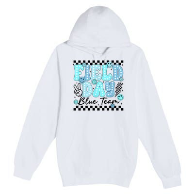 Field Day Blue Team Color Field Trip Team Game Competition Premium Pullover Hoodie