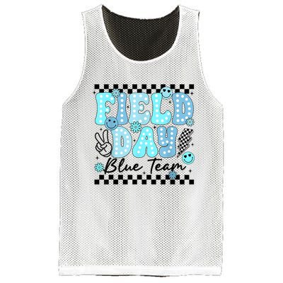 Field Day Blue Team Color Field Trip Team Game Competition Mesh Reversible Basketball Jersey Tank