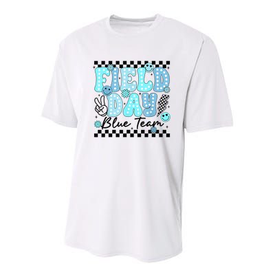 Field Day Blue Team Color Field Trip Team Game Competition Youth Performance Sprint T-Shirt
